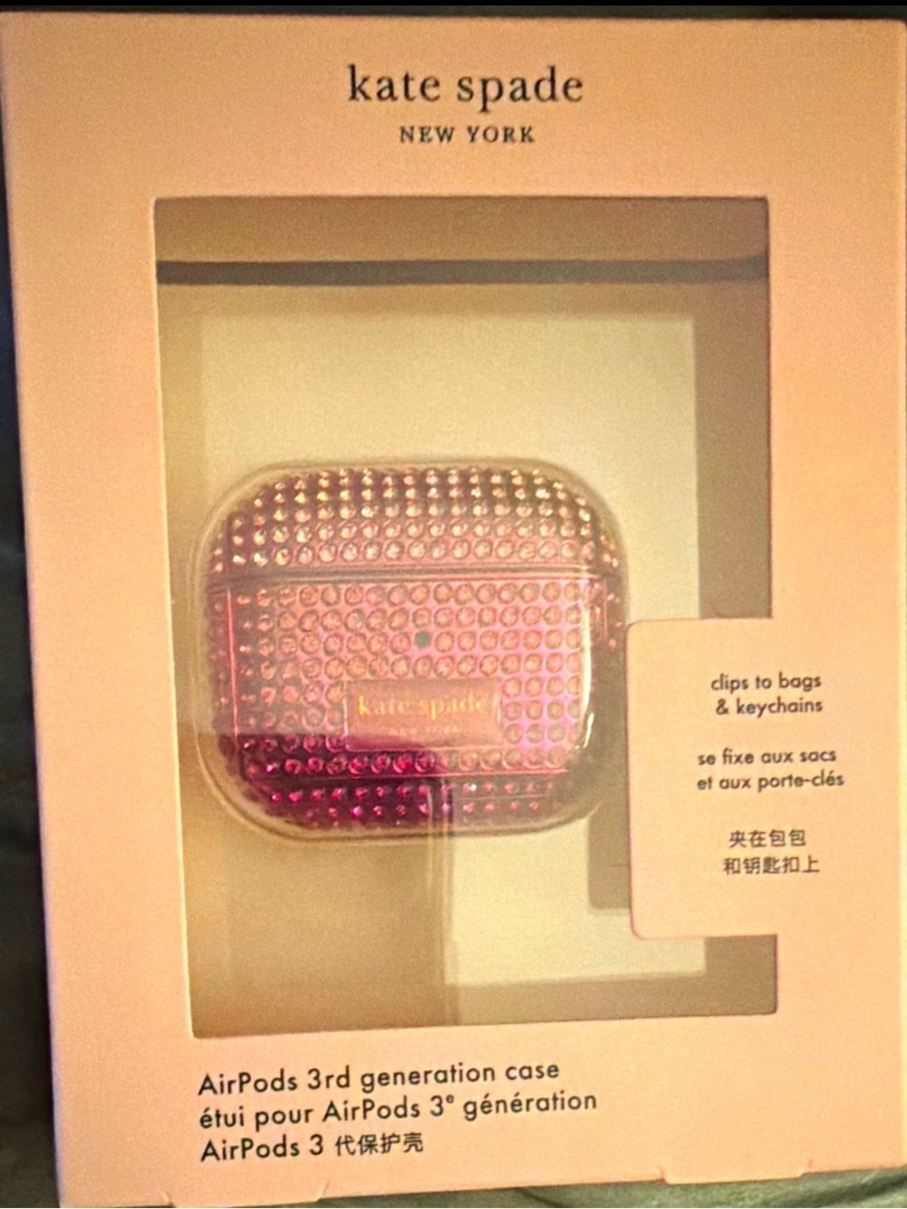 kate spade pink multi AirPods 3rd Gen Case